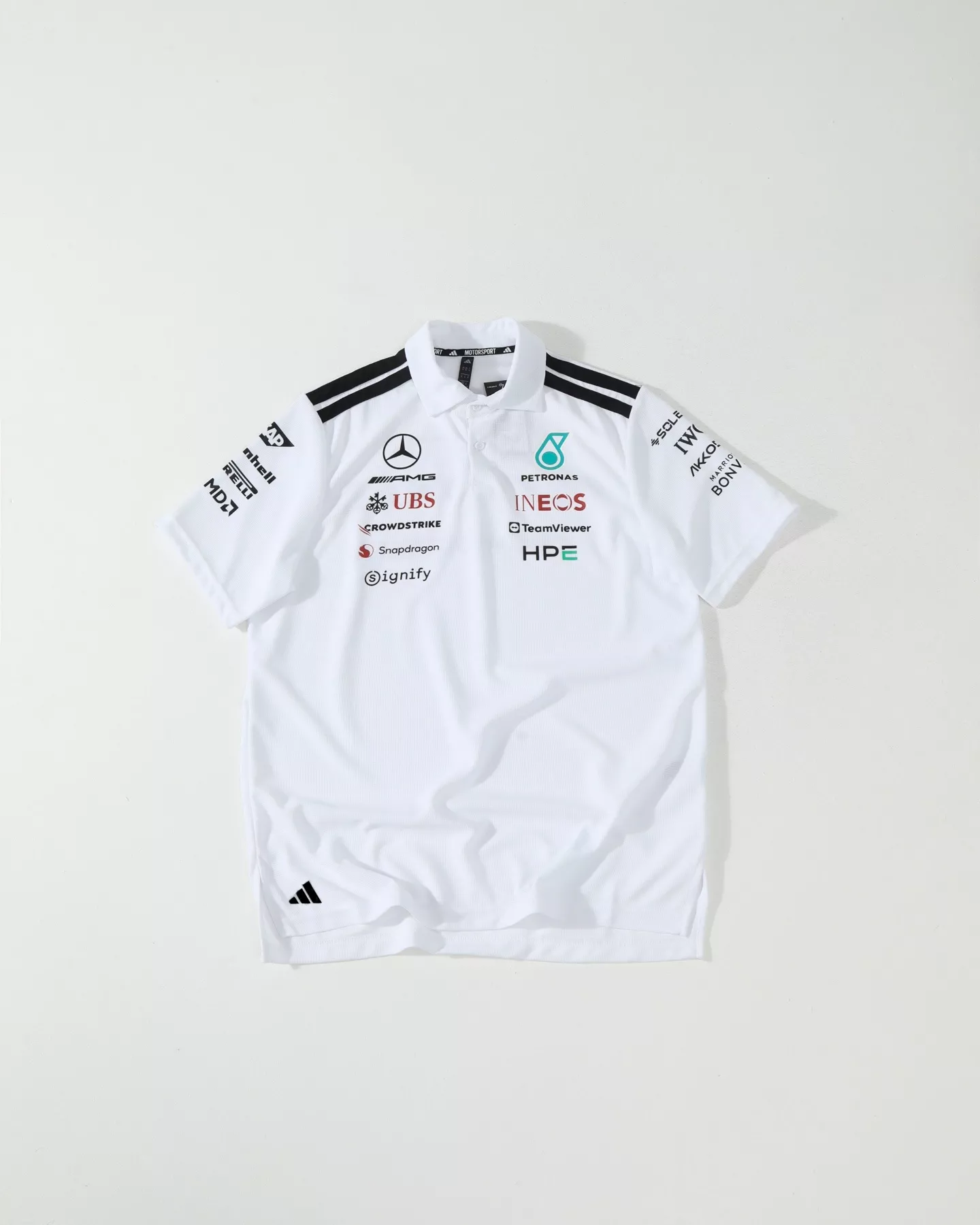 아디다스 메르세데스 AMG 페트로나스 F1팀 반소매 폴로 셔츠 상세 이미지 2