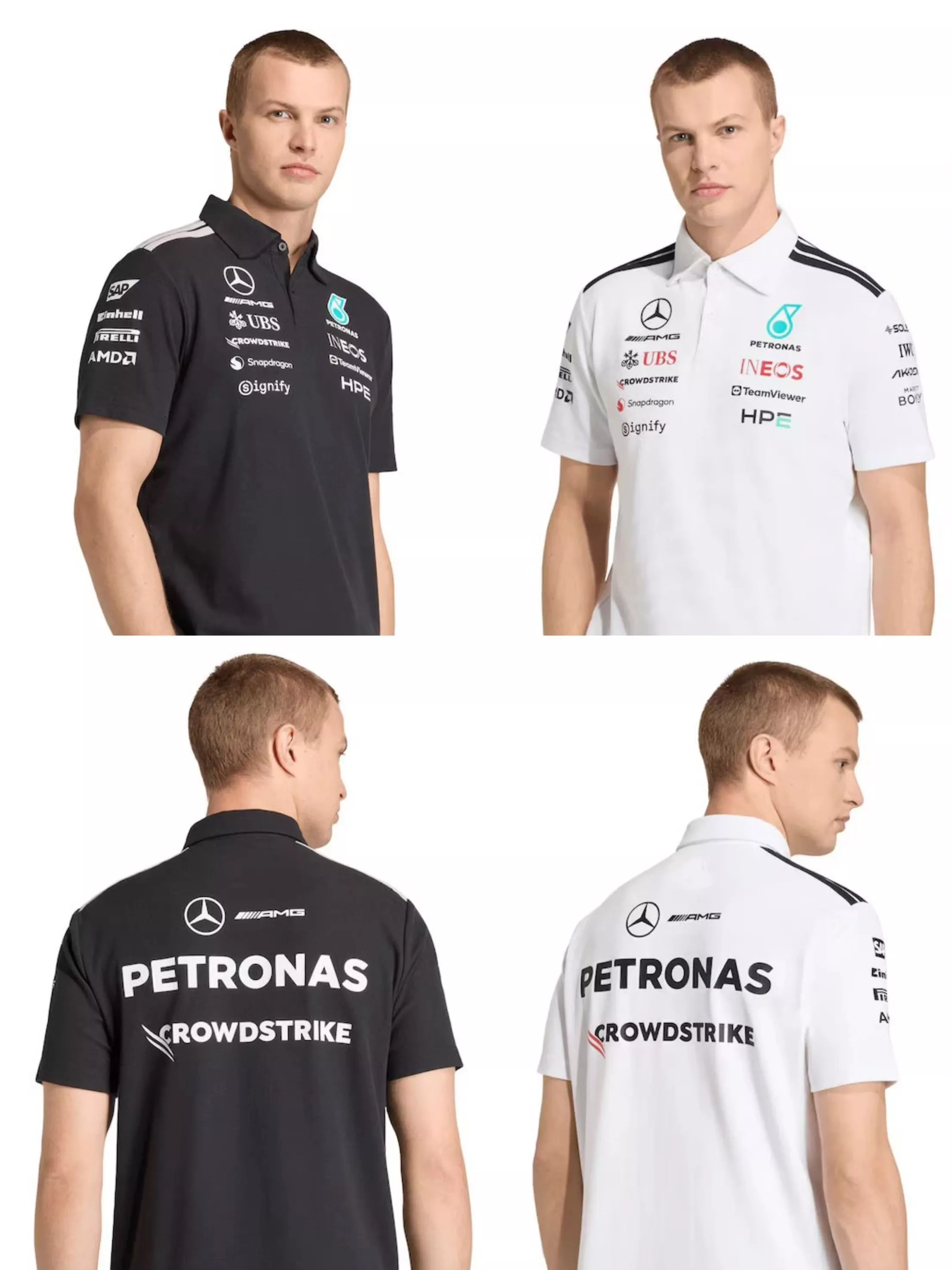 아디다스 메르세데스 AMG 페트로나스 F1팀 반소매 폴로 셔츠 상세 이미지 12