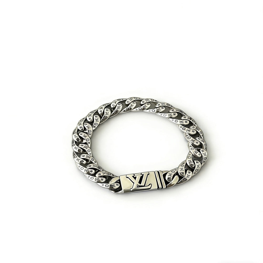 루이비통 빈티지 실버 체인 팔찌