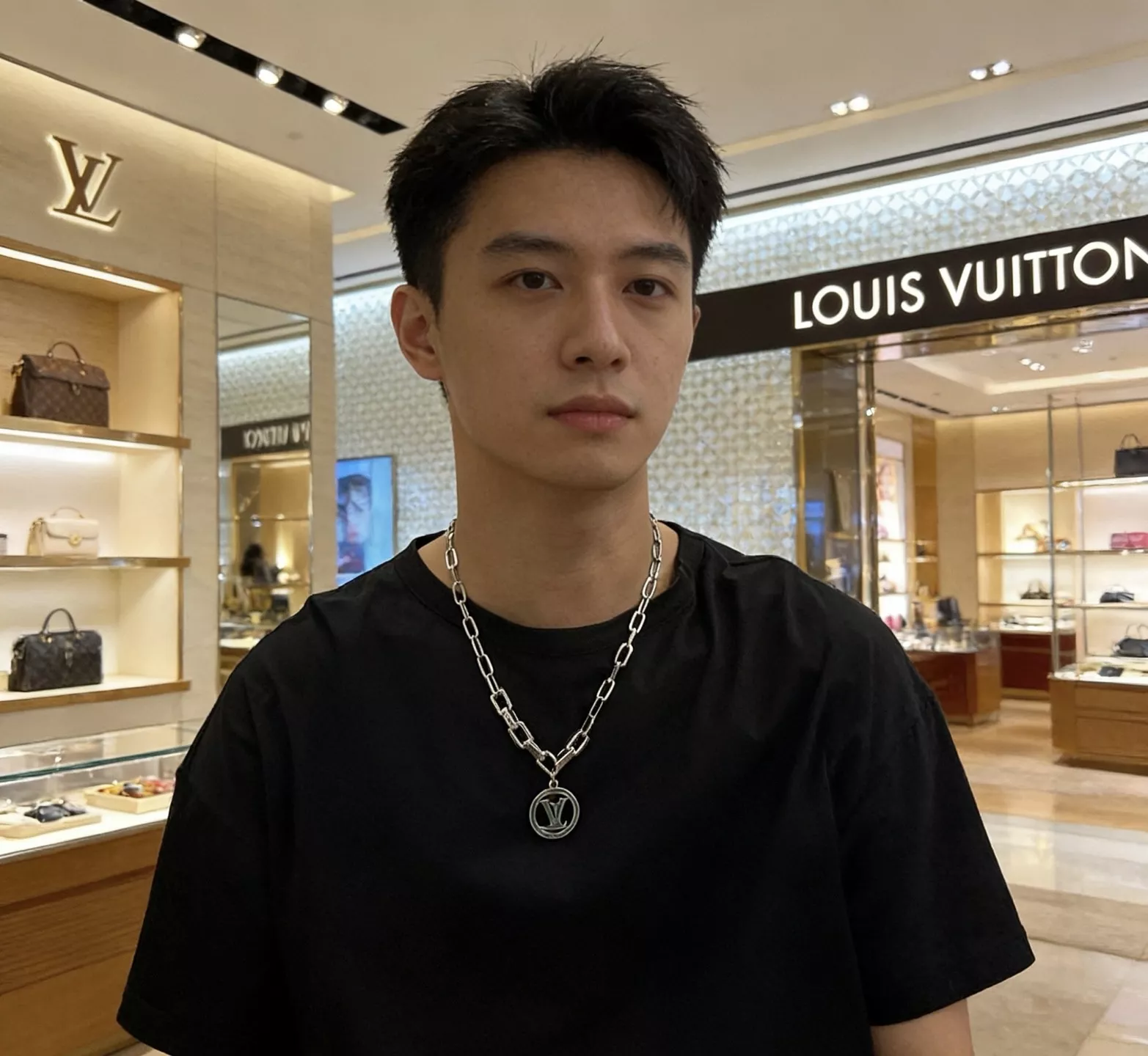 루이비통 빈티지 체인 팬던트 네크리스 상세 이미지 7