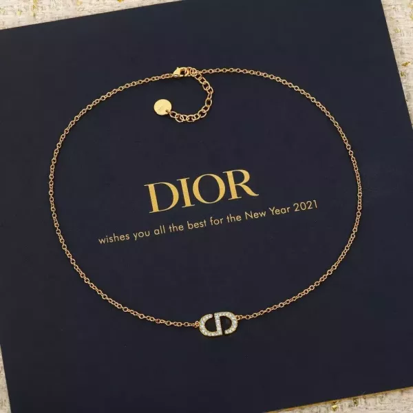 디올 CD 로고 체인 목걸이