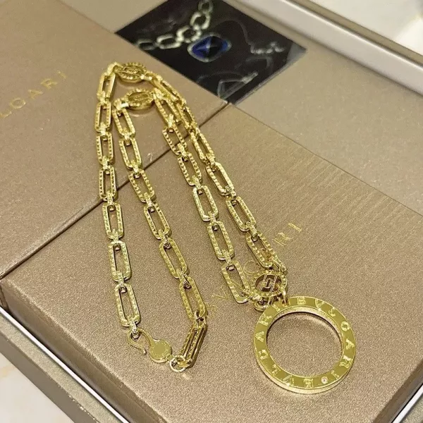 불가리 디바스 드림 원형 펜던트 체인 목걸이