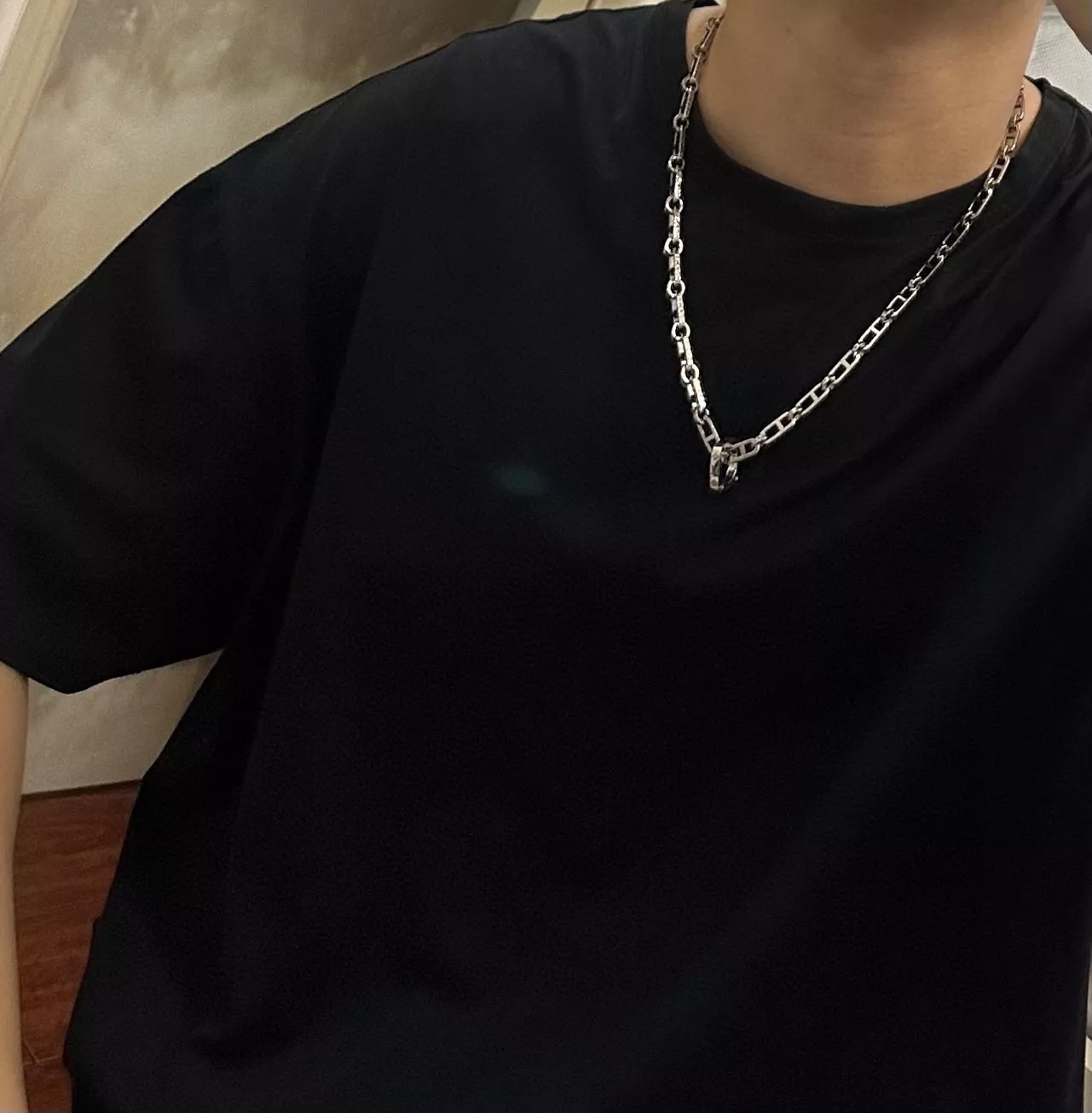 루이비통 빈티지 실버 체인 네크리스 상세 이미지 6