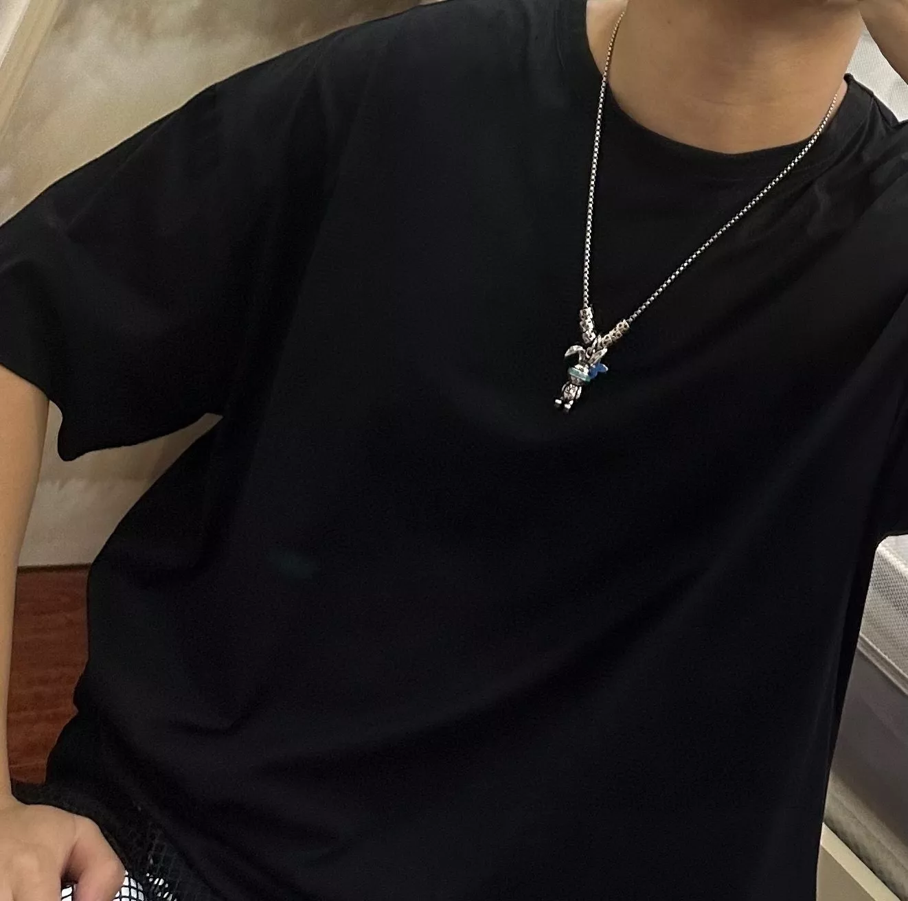 루이비통 빈티지 실버 체인 목걸이 상세 이미지 3