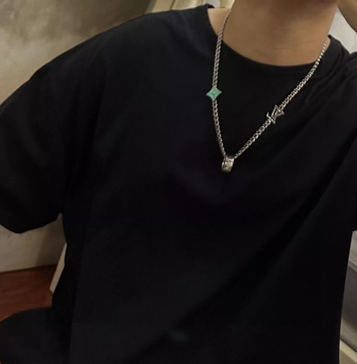 루이비통 빈티지 실버 체인 목걸이 상세 이미지 4