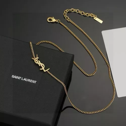 입생로랑 YSL 로고 체인 네크리스