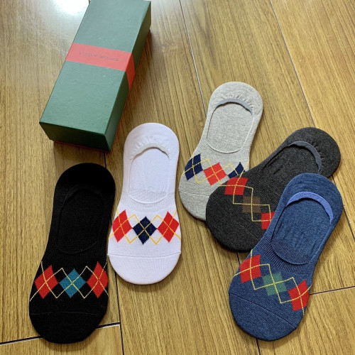 버버리 브리티시 무드 코튼 덧신 양말