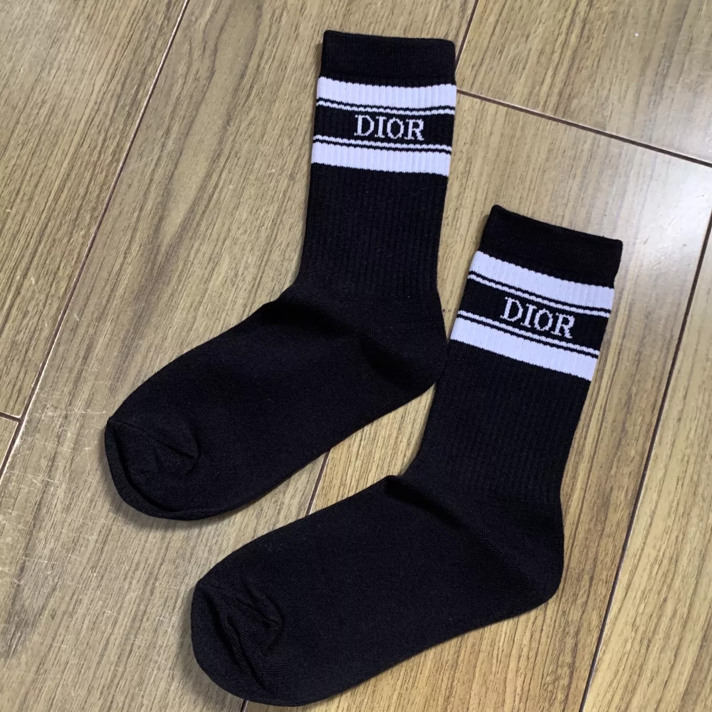 디올 레터링 코튼 중목 양말 세트 상세 이미지 5