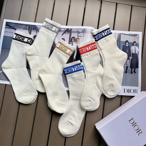디올 메쉬 펀칭 순면 중목 삭스
