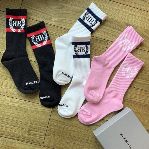 발렌시아가 고탄성 코튼 중목 양말 세트