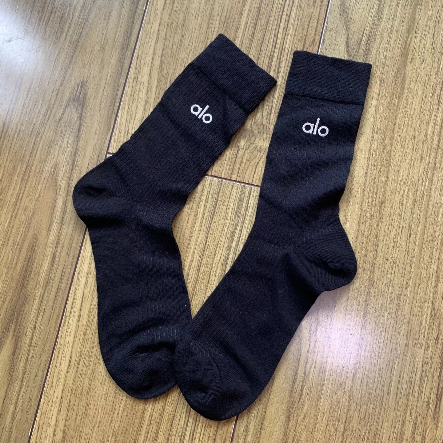알로 실버 로고 코튼 중목 양말 상세 이미지 5
