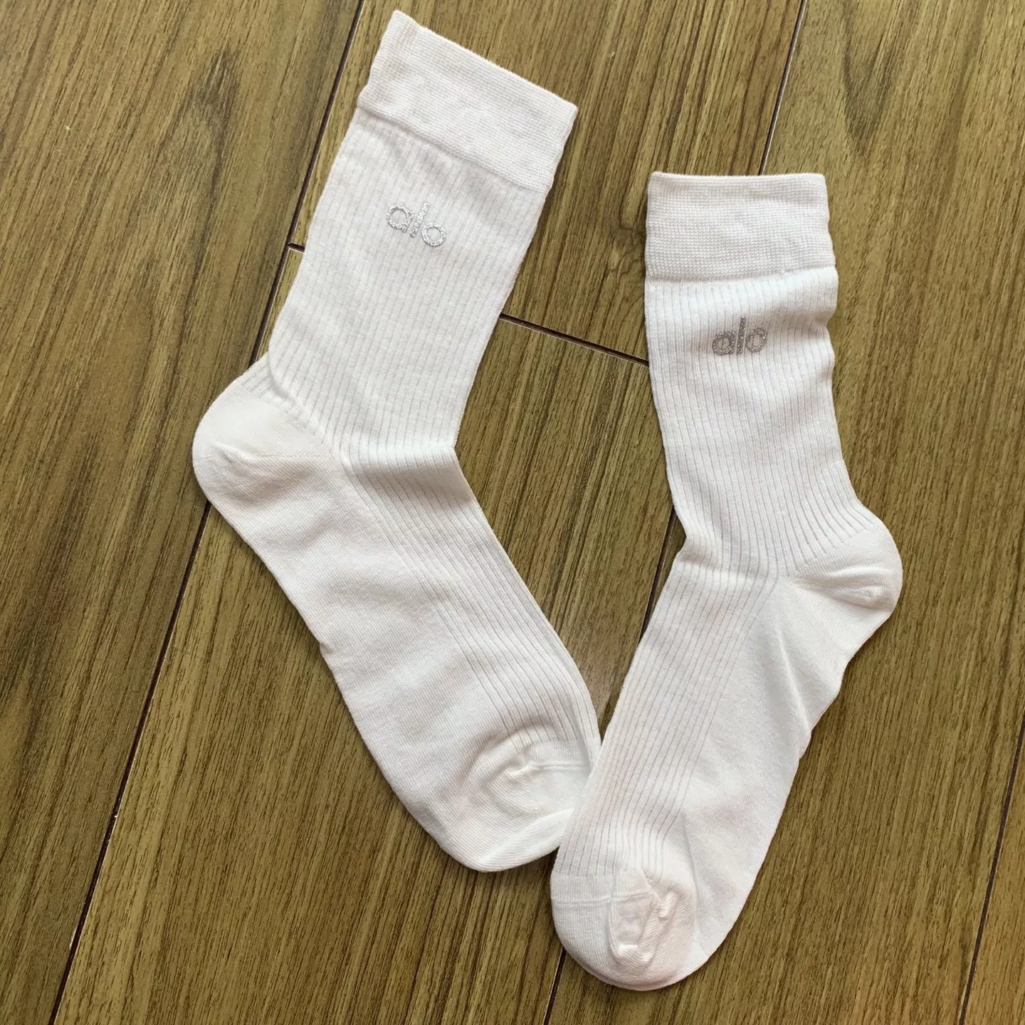 알로 실버 로고 코튼 중목 양말 상세 이미지 6