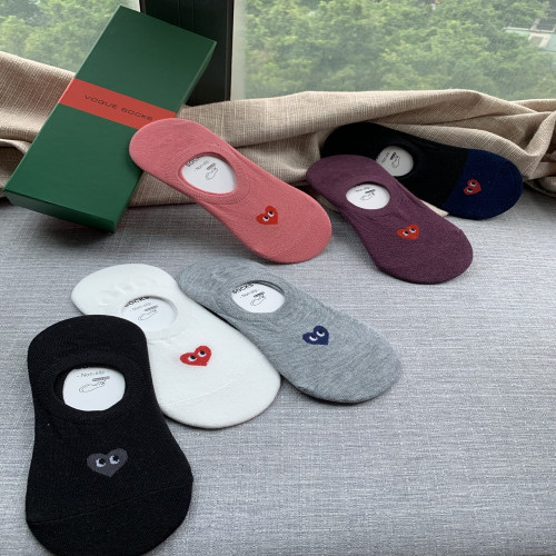 꼼데가르송 로고 포인트 순면 덧신 세트