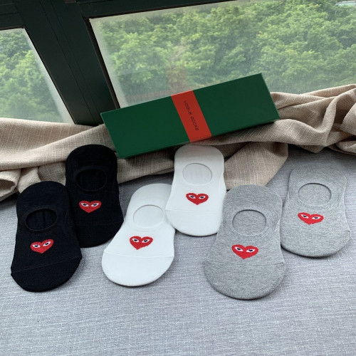 꼼데가르송 하트 포인트 덧신 양말