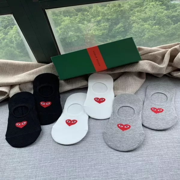 꼼데가르송 하트 포인트 덧신 양말