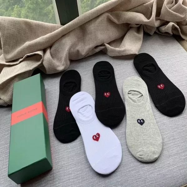 꼼데가르송 로고 포인트 순면 덧신 양말