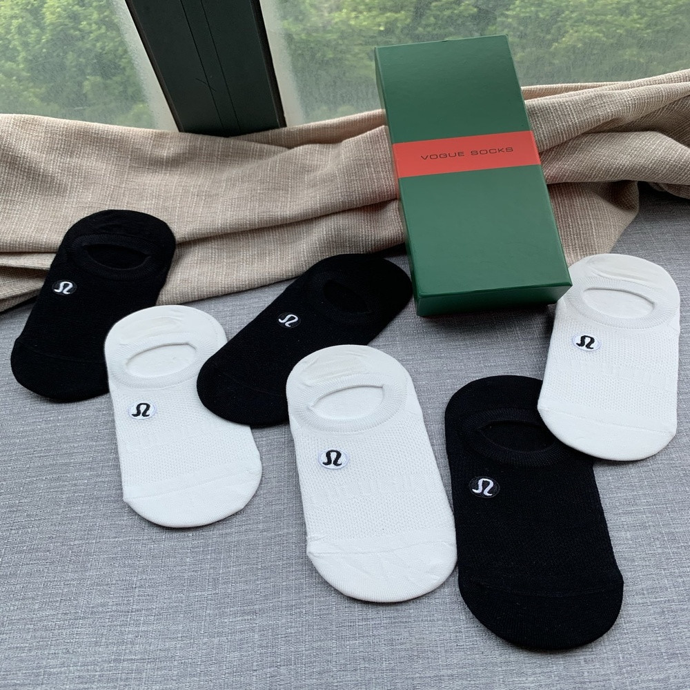 룰루레몬 자수 로고 메쉬 덧신 양말