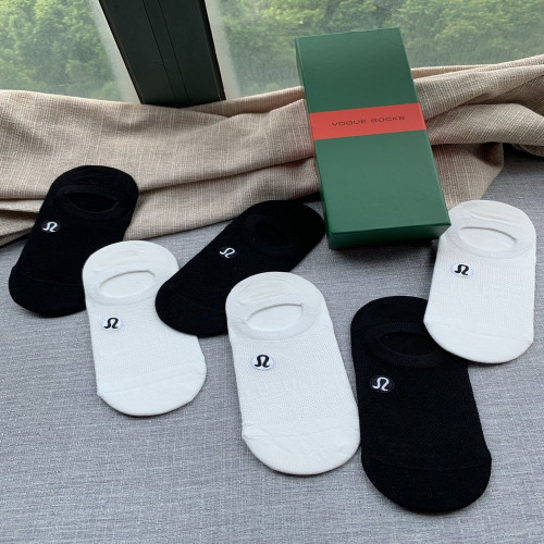 룰루레몬 자수 로고 메쉬 덧신 양말