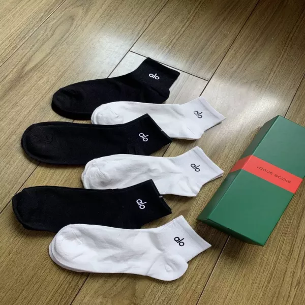 알로 금장 로고 코튼 숏삭스 세트