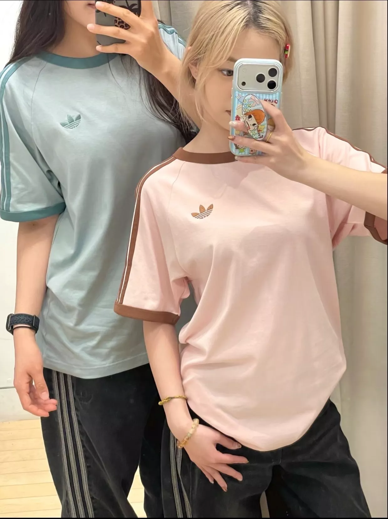 아디다스 레트로 배색 반소매 티셔츠 상세 이미지 16
