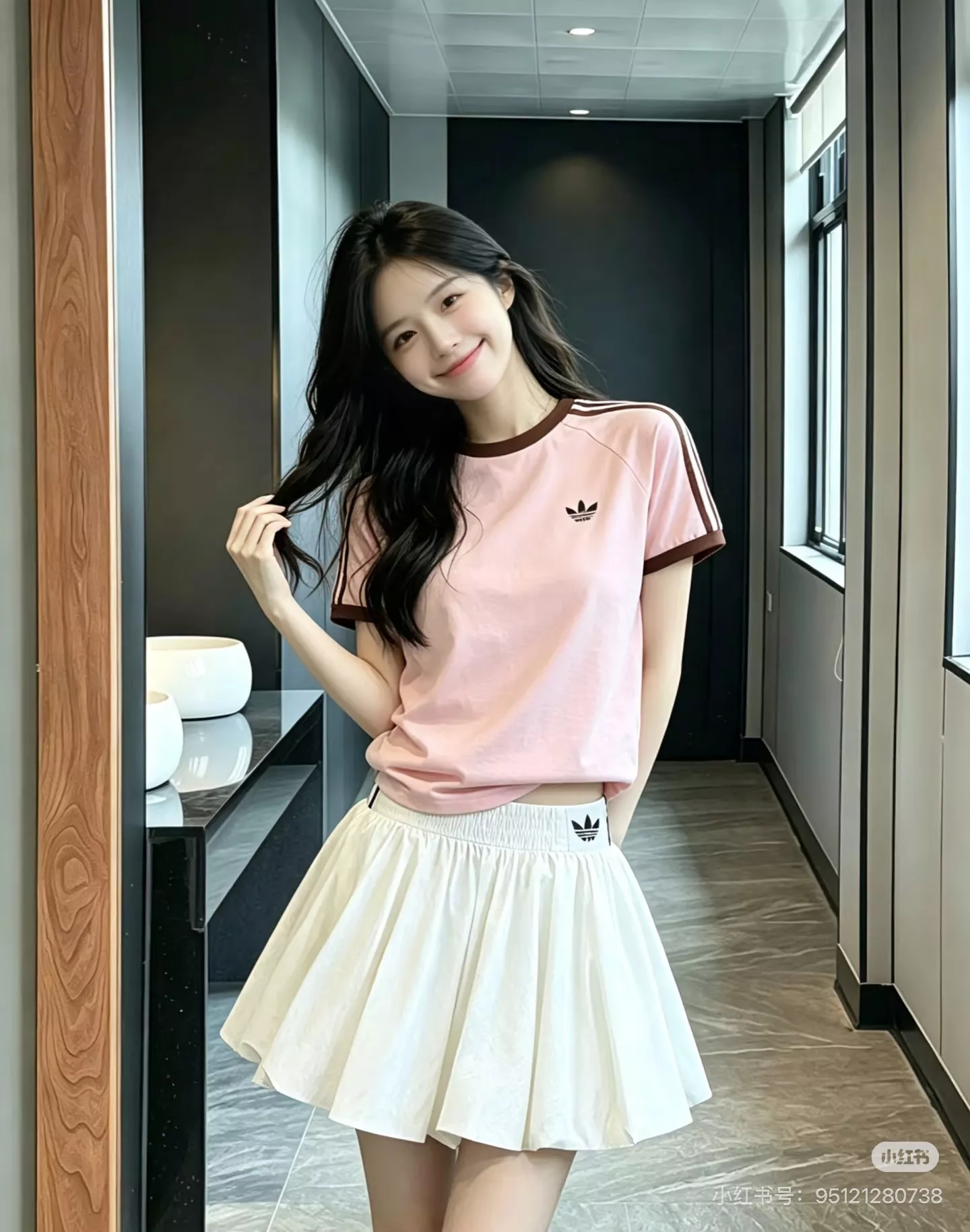 아디다스 레트로 배색 반소매 티셔츠 상세 이미지 11