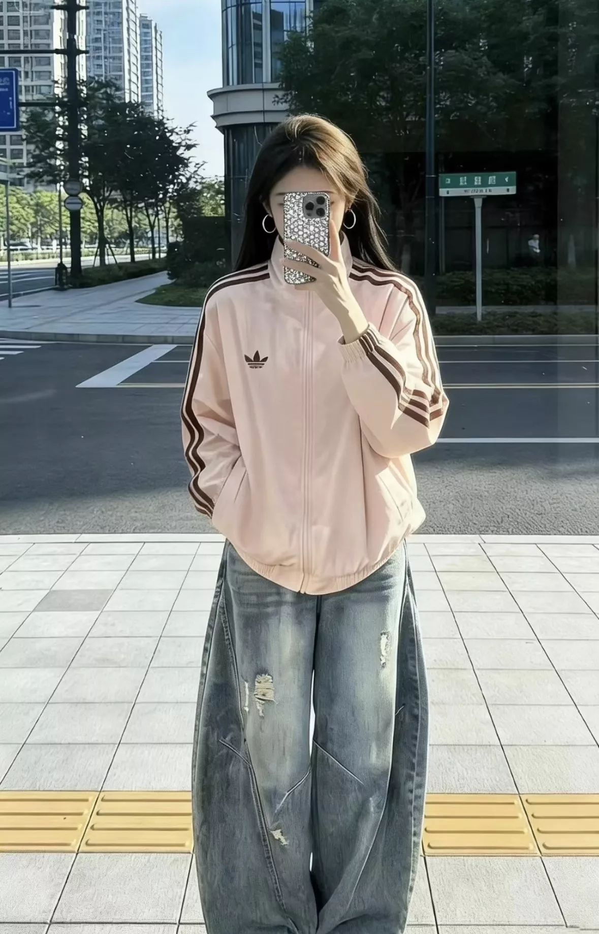 아디다스 쓰리스트라이프 스탠드넥 운동 재킷 상세 이미지 11