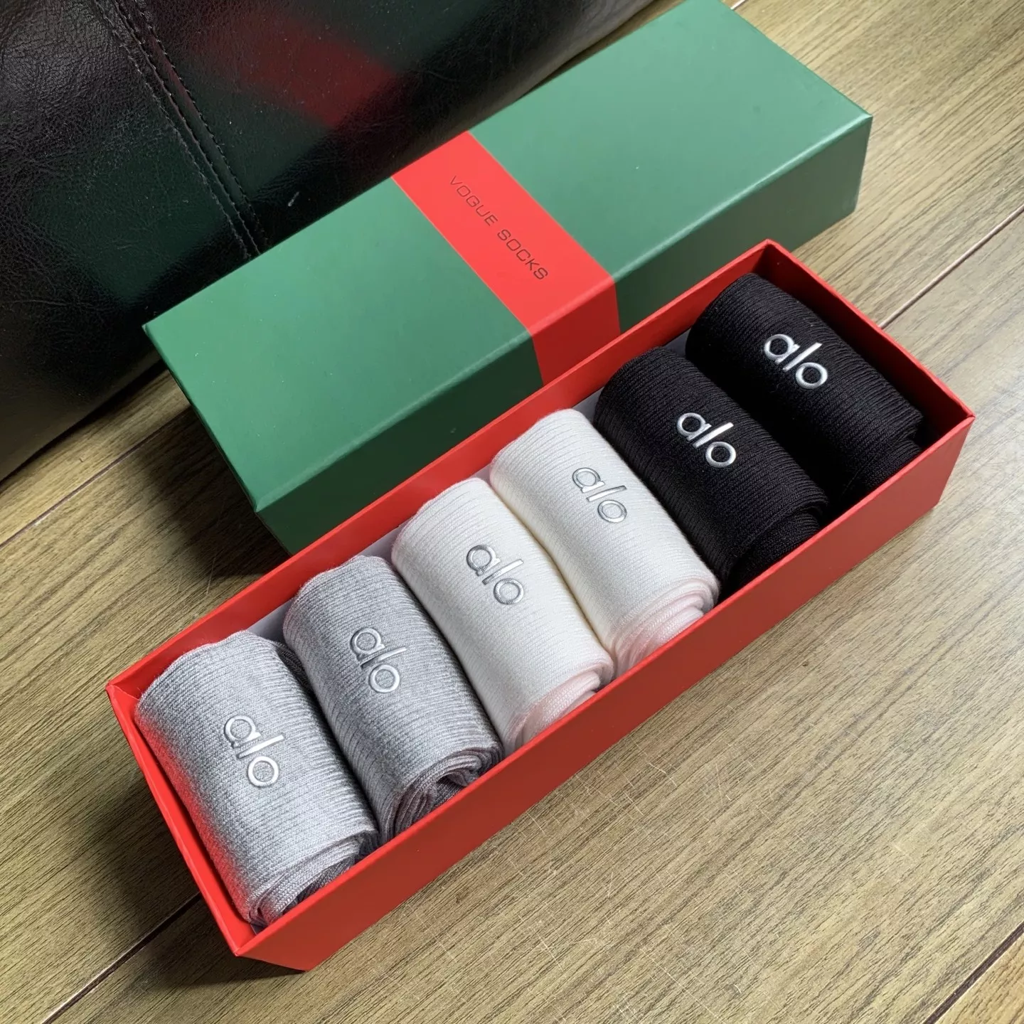알로 고급 코마코튼 중목 양말 상세 이미지 1