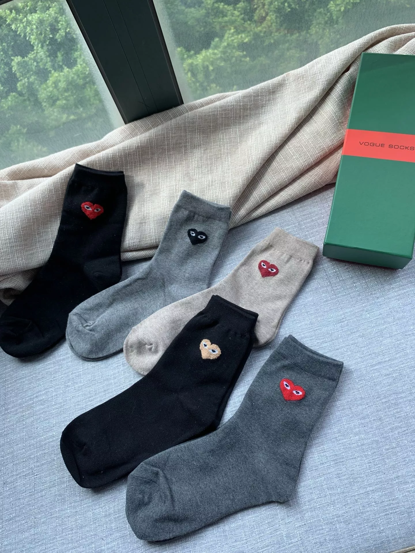 꼼데가르송 하트 포인트 순면 중목 삭스 상세 이미지 3
