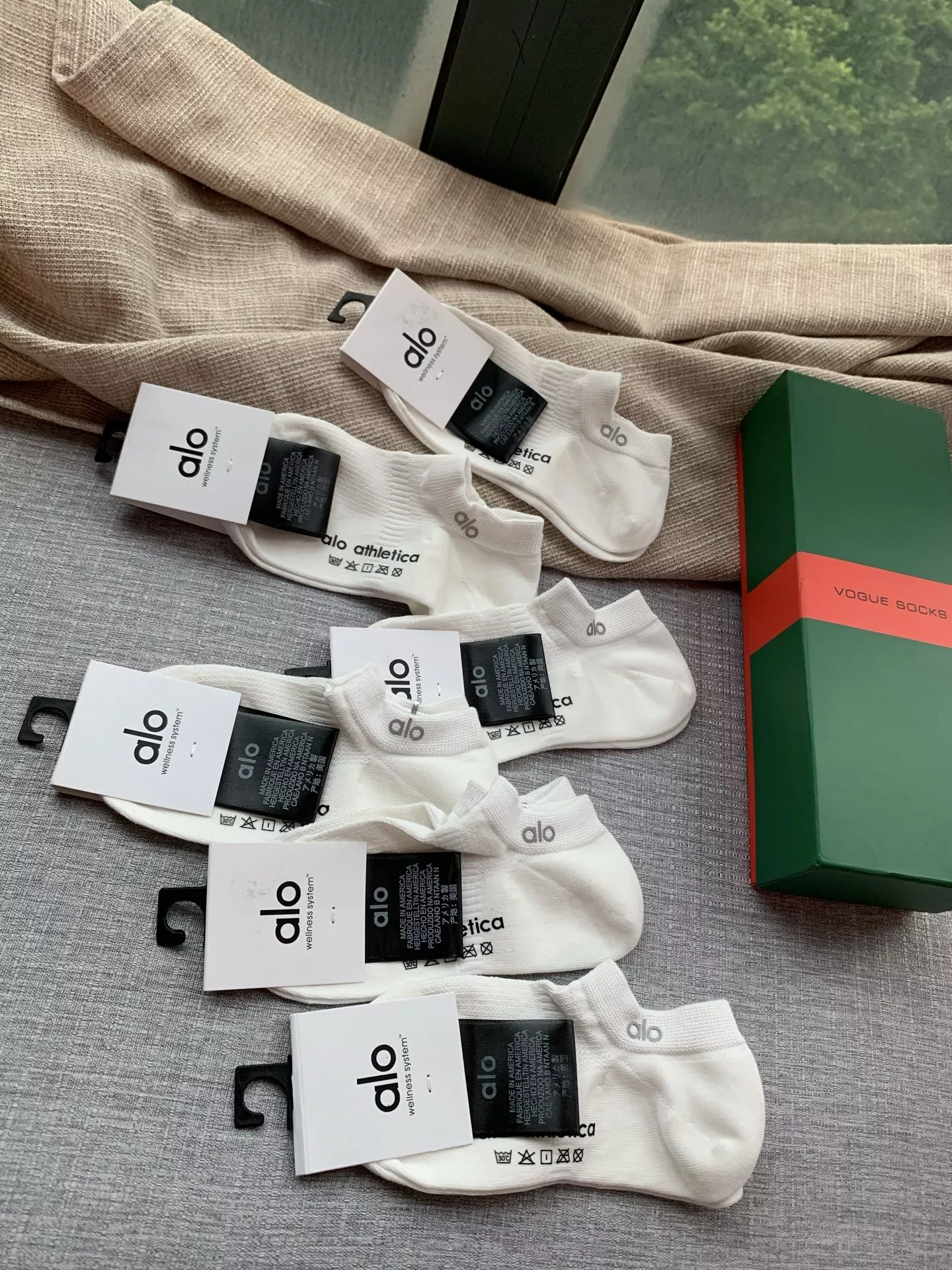 알로 실버 레터링 코튼 덧신 양말 상세 이미지 3