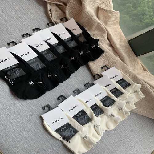 샤넬 여성용 로고 포인트 덧신 양말
