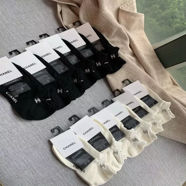 샤넬 여성용 로고 포인트 덧신 양말