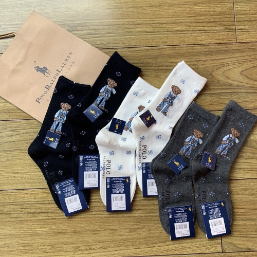 랄프로렌 고급 코튼 중목 양말 세트