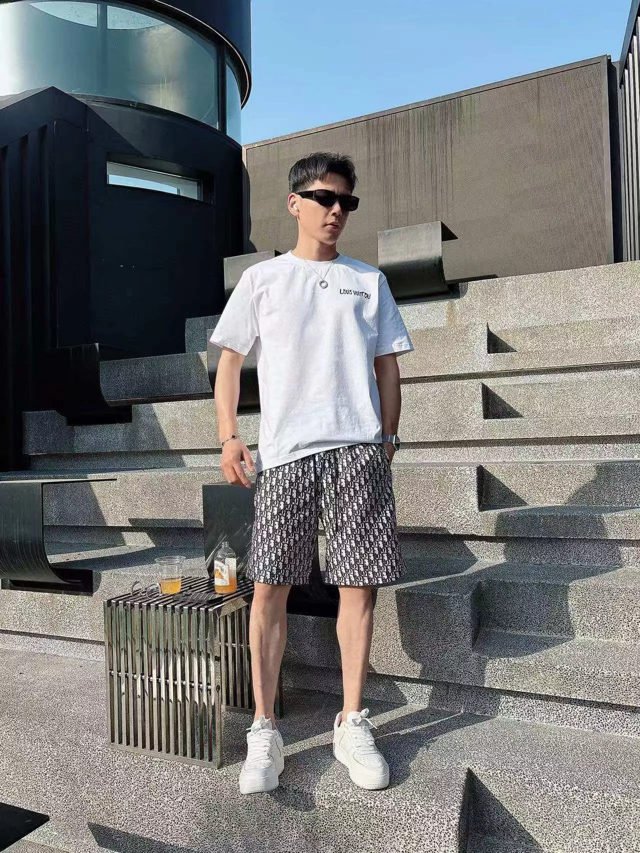 디올 자카드 모노그램 밴딩 쇼츠 상세 이미지 12