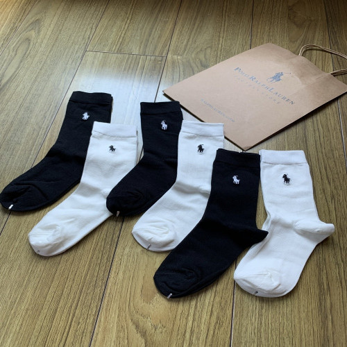 랄프로렌 자수 포인트 코튼 중목 양말