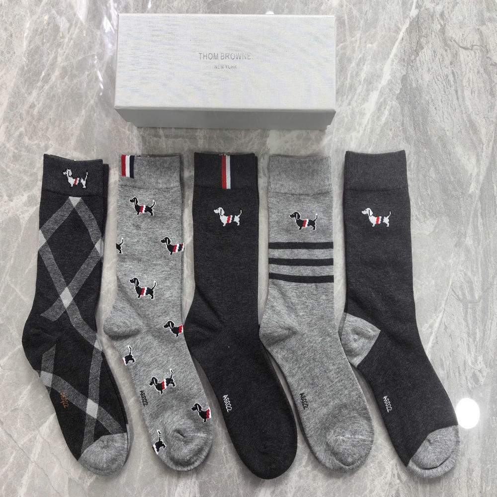 톰브라운 순면 중목 양말 세트