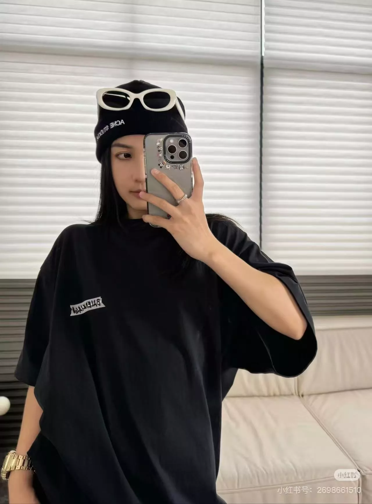 발렌시아가 워싱 빈티지 로고 티셔츠 상세 이미지 16