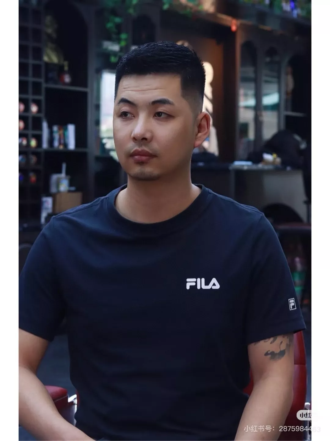 휠라 로고 포인트 스포츠 반소매 티셔츠 상세 이미지 24