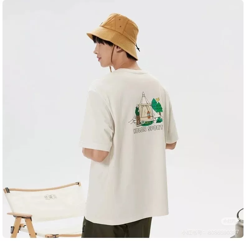 코오롱스포츠 일러스트 콜라보 캠핑 반팔 티셔츠 상세 이미지 25