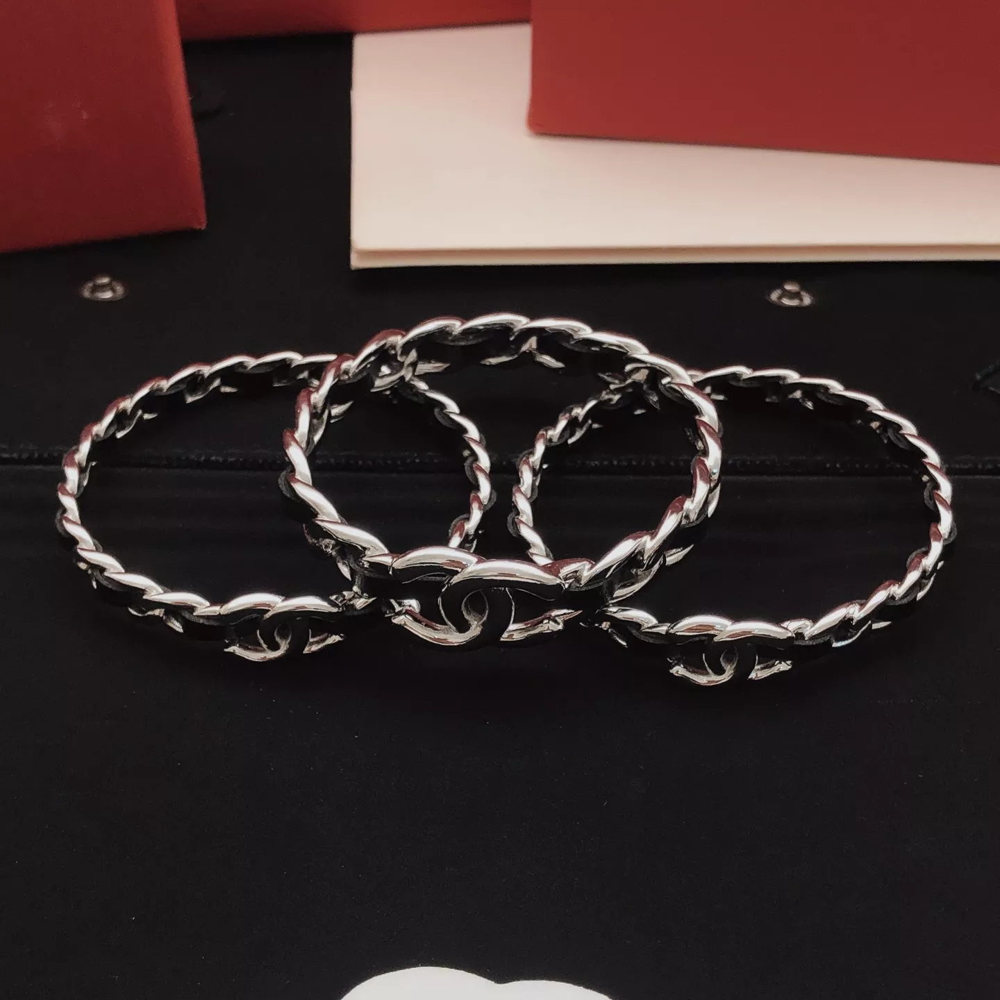 샤넬 삼합일 데님 체인 팔찌 상세 이미지 5