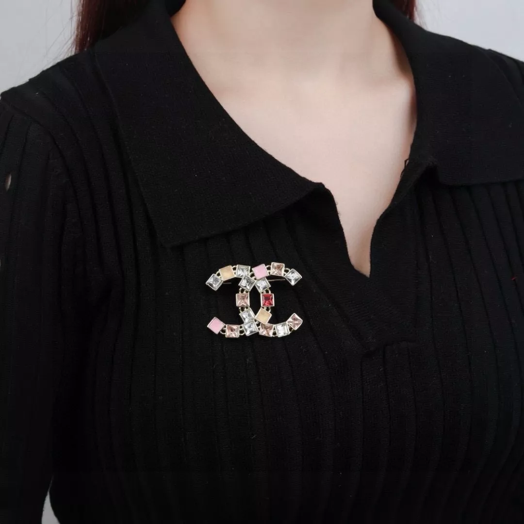 샤넬 컬러 스톤 장식 브로치 상세 이미지 8