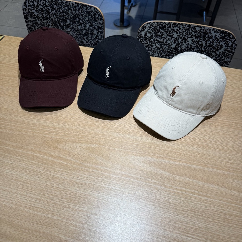 랄프로렌 자수 로고 코튼 캡