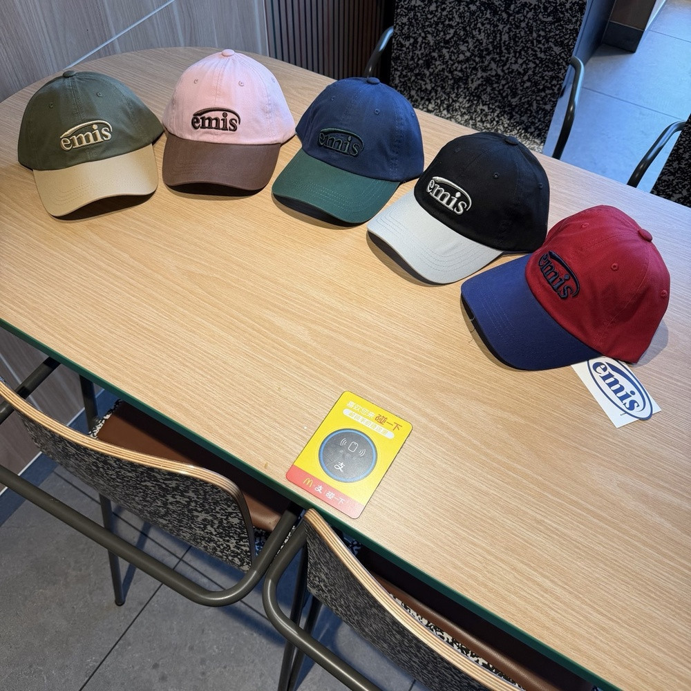 이미스 자수 로고 배색 캡