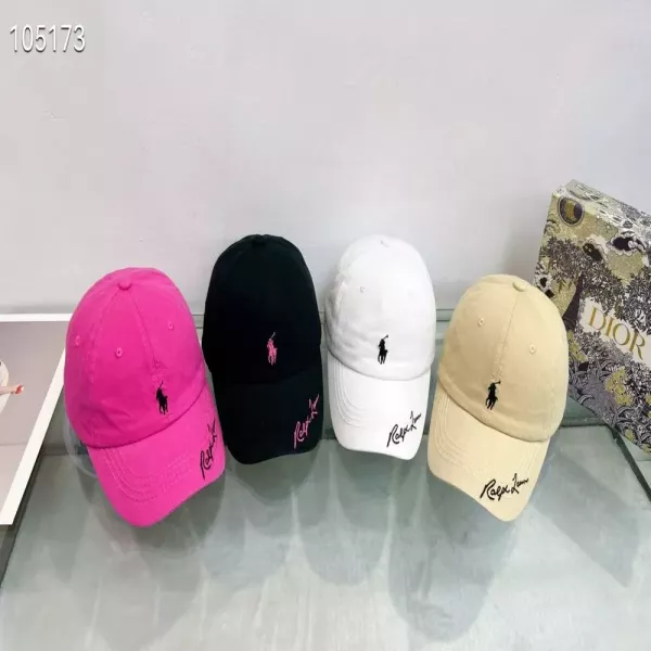 랄프로렌 자수 로고 캔버스 캡