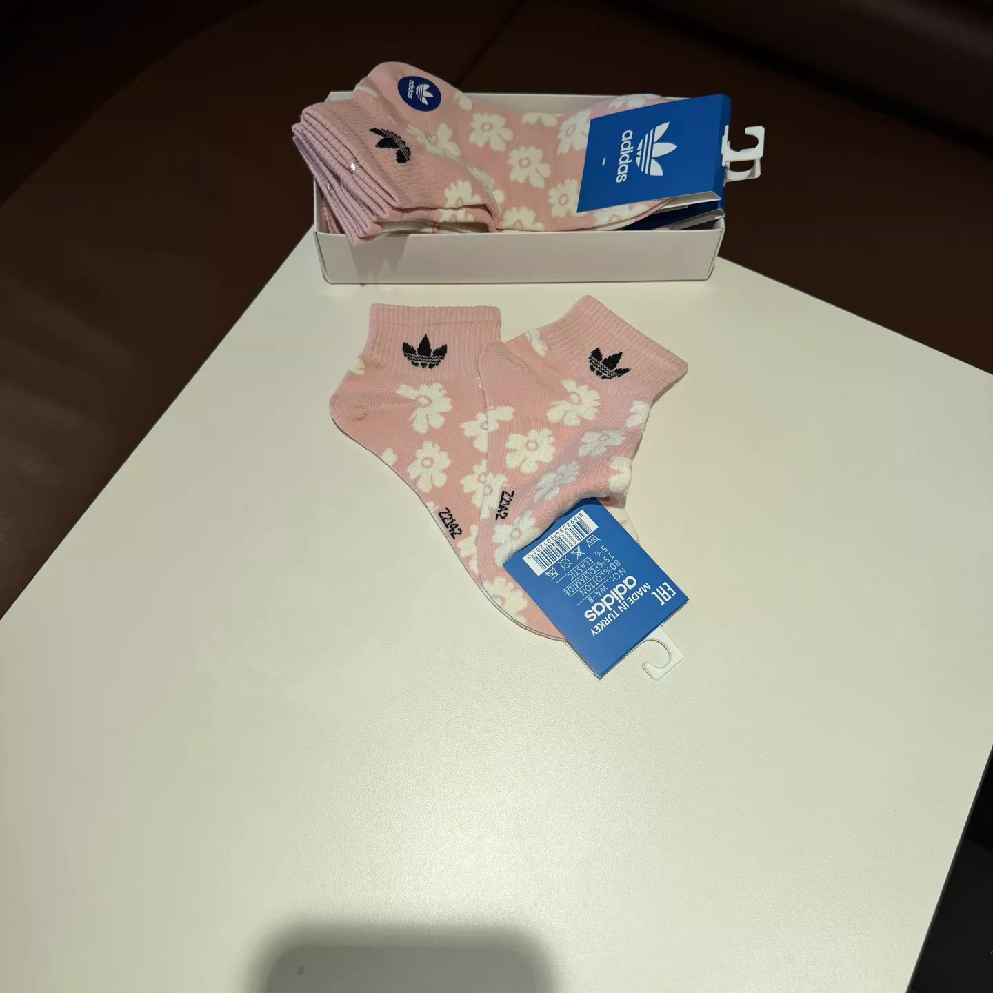 아디다스 여성용 코튼 로고 장목 삭스 상세 이미지 5