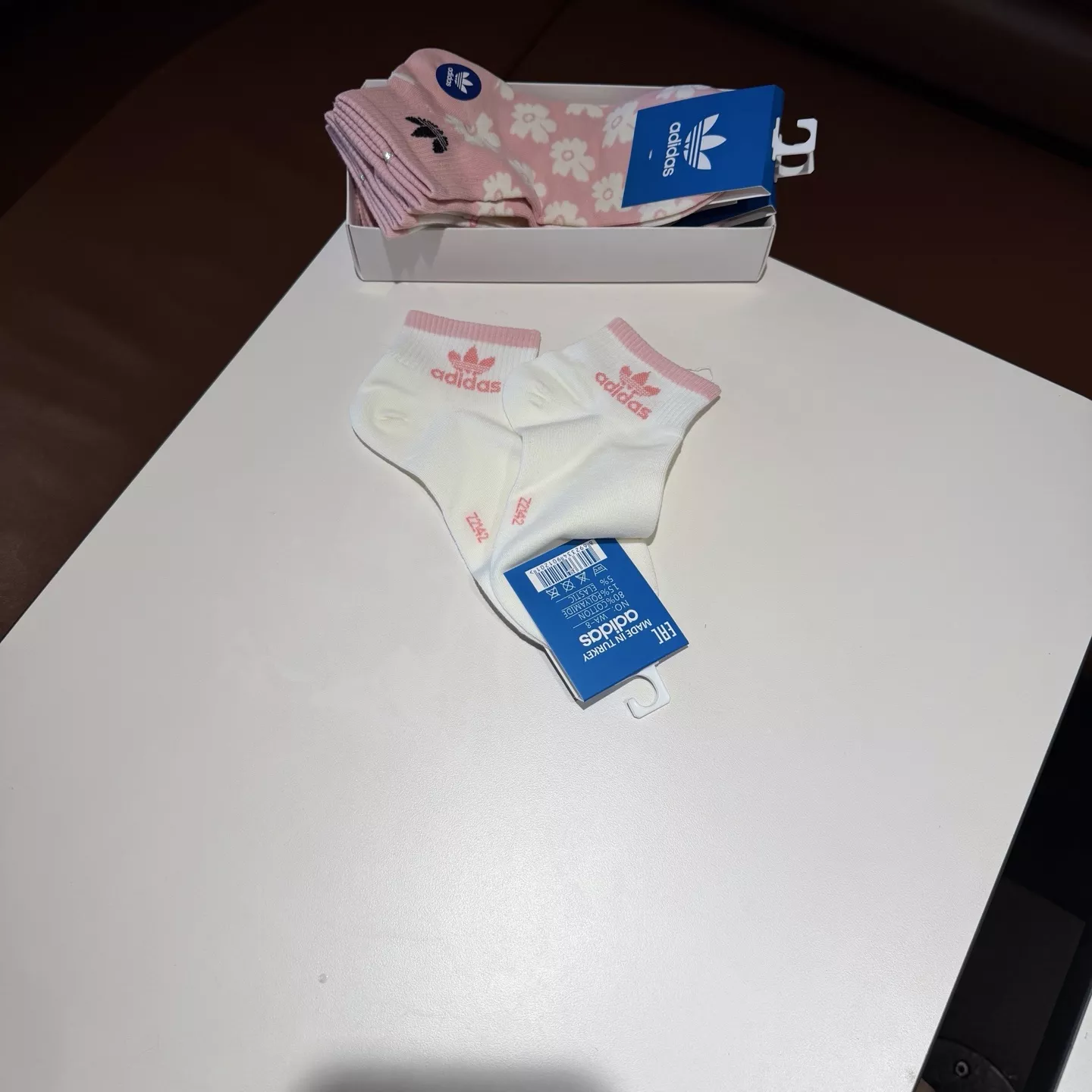 아디다스 여성용 코튼 로고 장목 삭스 상세 이미지 3