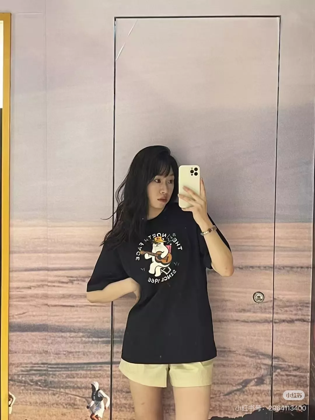 노스페이스 베어 프린트 코튼 반소매 티셔츠 상세 이미지 9