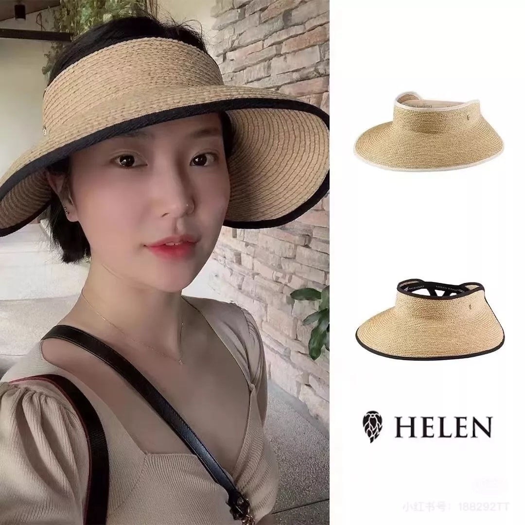 헬렌카민스키 라피아 오픈탑 바이저 모자 상세 이미지 10