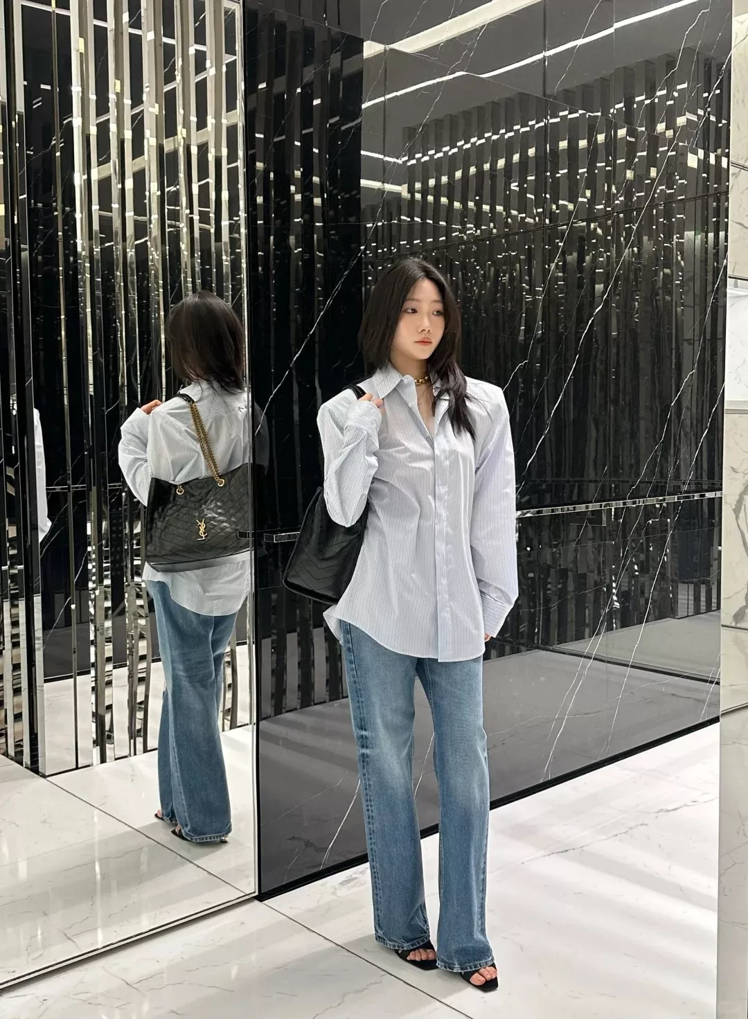 입생로랑 빈티지 무드 레더 체인백 상세 이미지 29