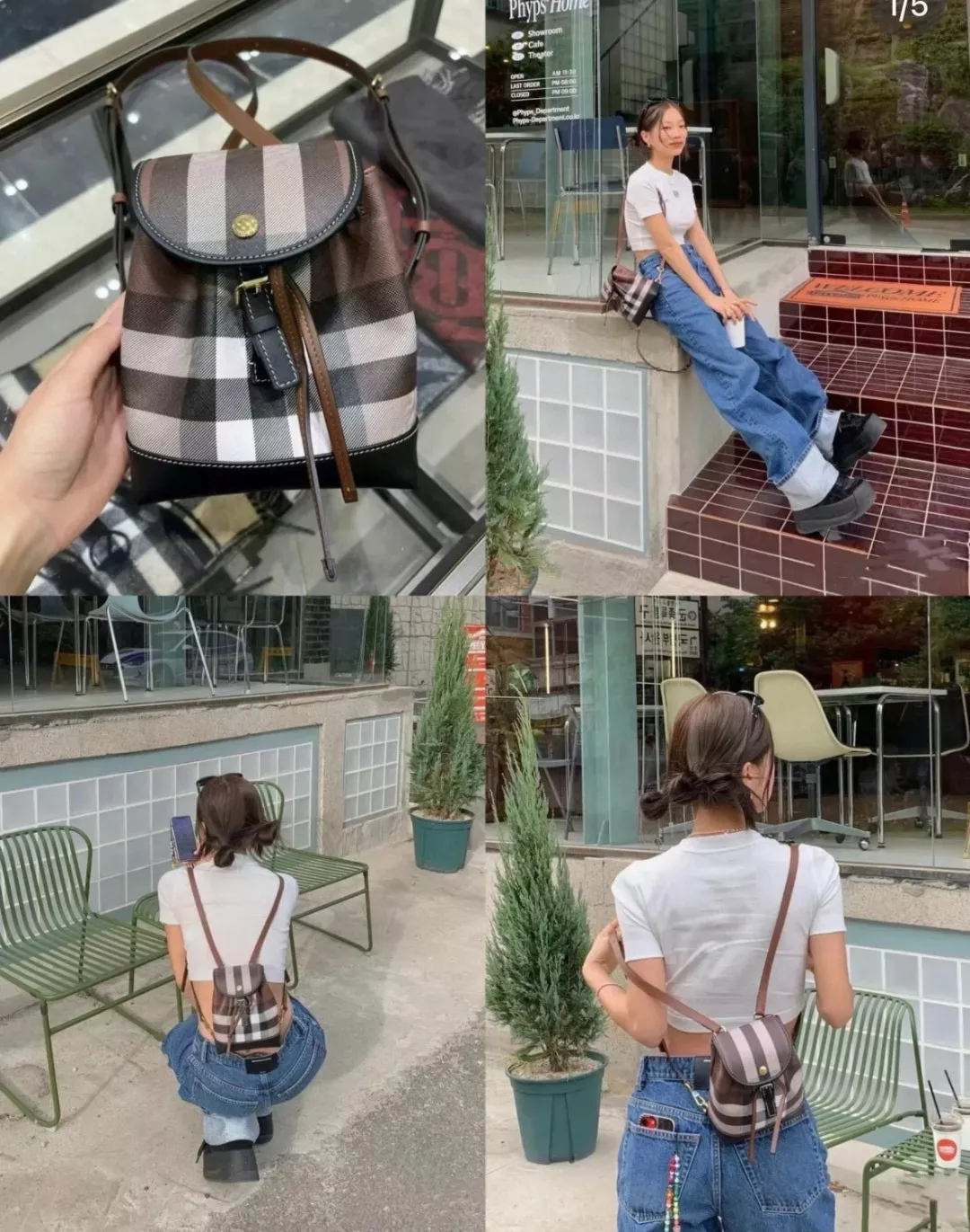버버리 체크 미니 백팩 상세 이미지 13