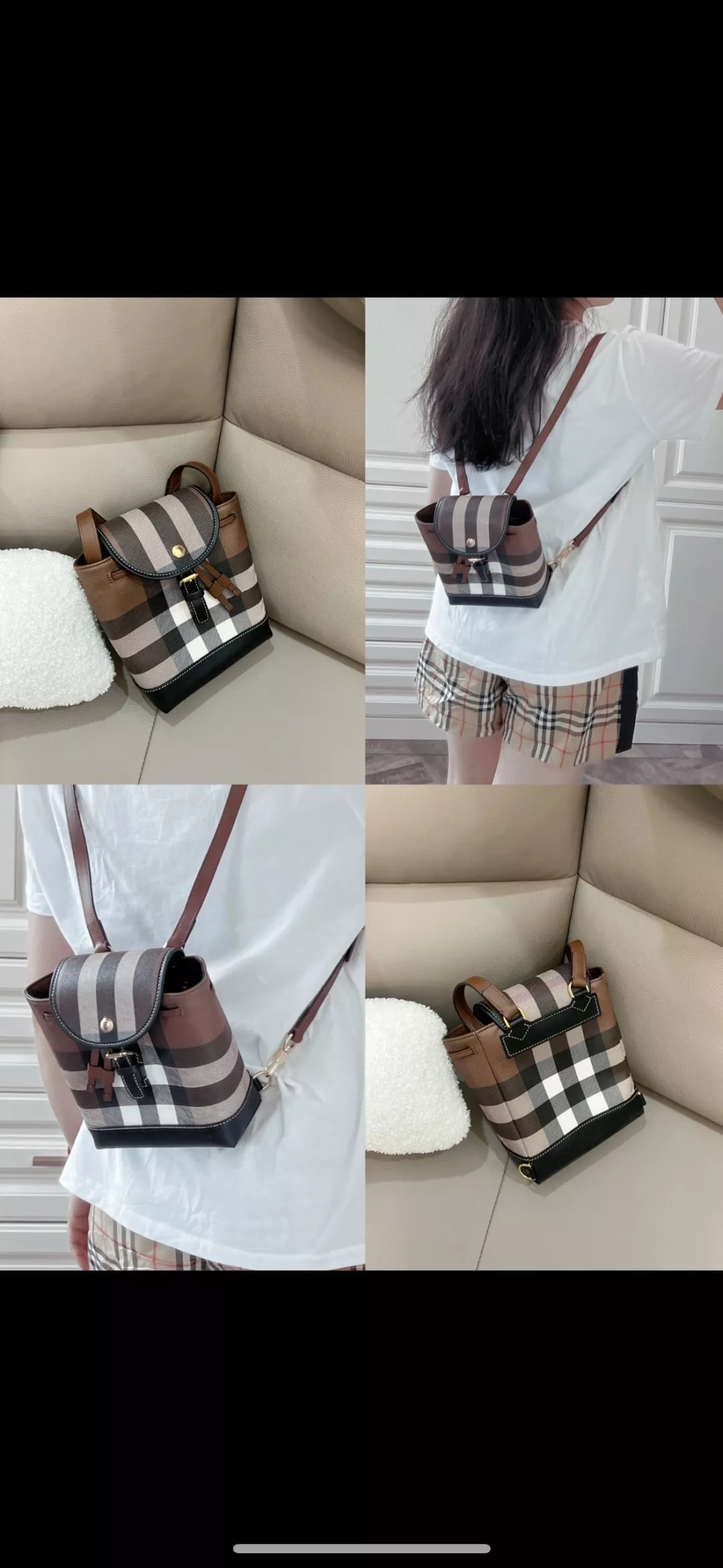 버버리 체크 미니 백팩 상세 이미지 23